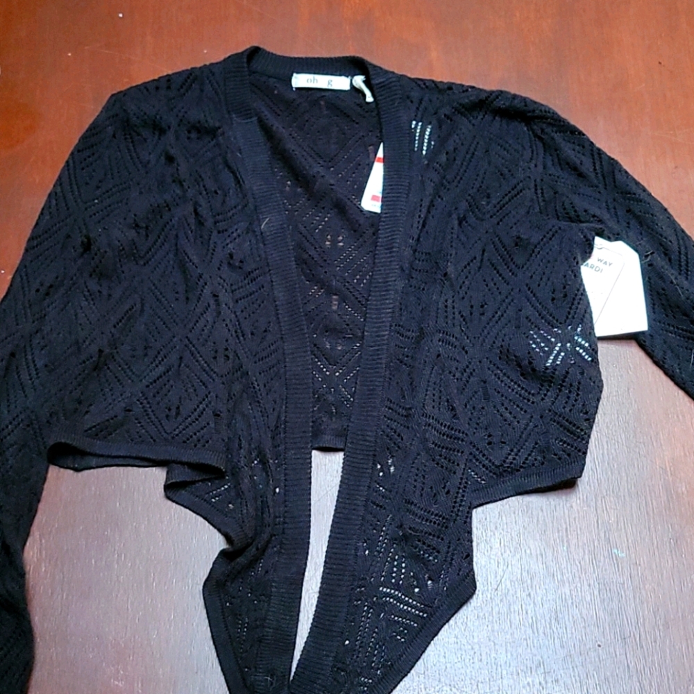 Black shrug sweater